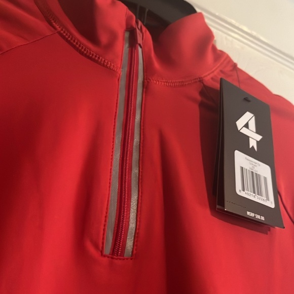 Four laps-Women Resolve Half Zip Crimson Sweatshirt, Red XS - Picture 6 of 7